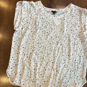 NEW. Ann Taylor Factory. Cal sleeve blouse. Muted fall colors.